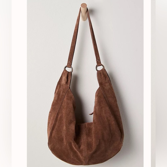 NWT Free People Roma Suede Shoulder Tote Bag - Picture 2 of 9